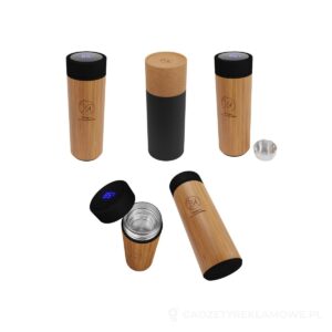 Bambusowa butelka smart o pojemności 500 ml SCX.design D11 - brazowy – zdjęcia produktu