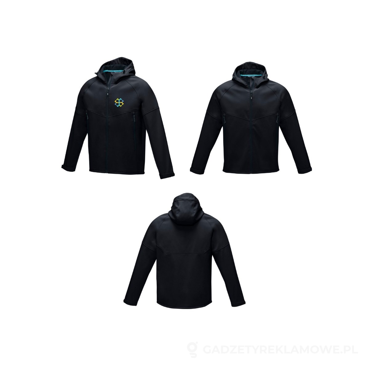 PFC-37504992-wariant-watermark Męska kurtka softshell Coltan z materiałów z recyclingu z certyfikatem GRS - czarny, M – zdjęcia produktu