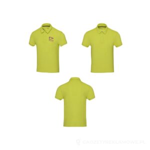Koszulka polo Akoya, unisex, z materiału frotte z recyklingu - zielony, L – zdjęcia produktu