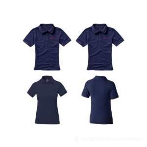 Damskie polo Calgary z krótkim rękawem - niebieski, M – zdjęcia produktu