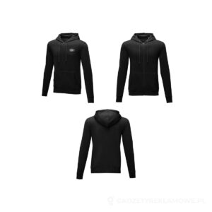 Theron męska zapinana na zamek bluza z kapturem - czarny, L – zdjęcia produktu