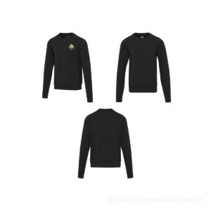 Yukon sweter sportowy typu unisex z dzianiny interlock z okrągłym dekoltem - czarny, S – zdjęcia produktu