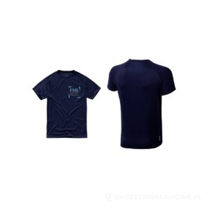Męski T-shirt Niagara z krótkim rękawem z dzianiny Cool Fit odprowadzającej wilgoć - niebieski, M – zdjęcia produktu