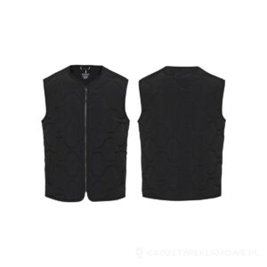 Quartz pikowany bezrękawnik typu unisex z recyklingu z certyfikatem GRS - czarny, L – zdjęcia produktu