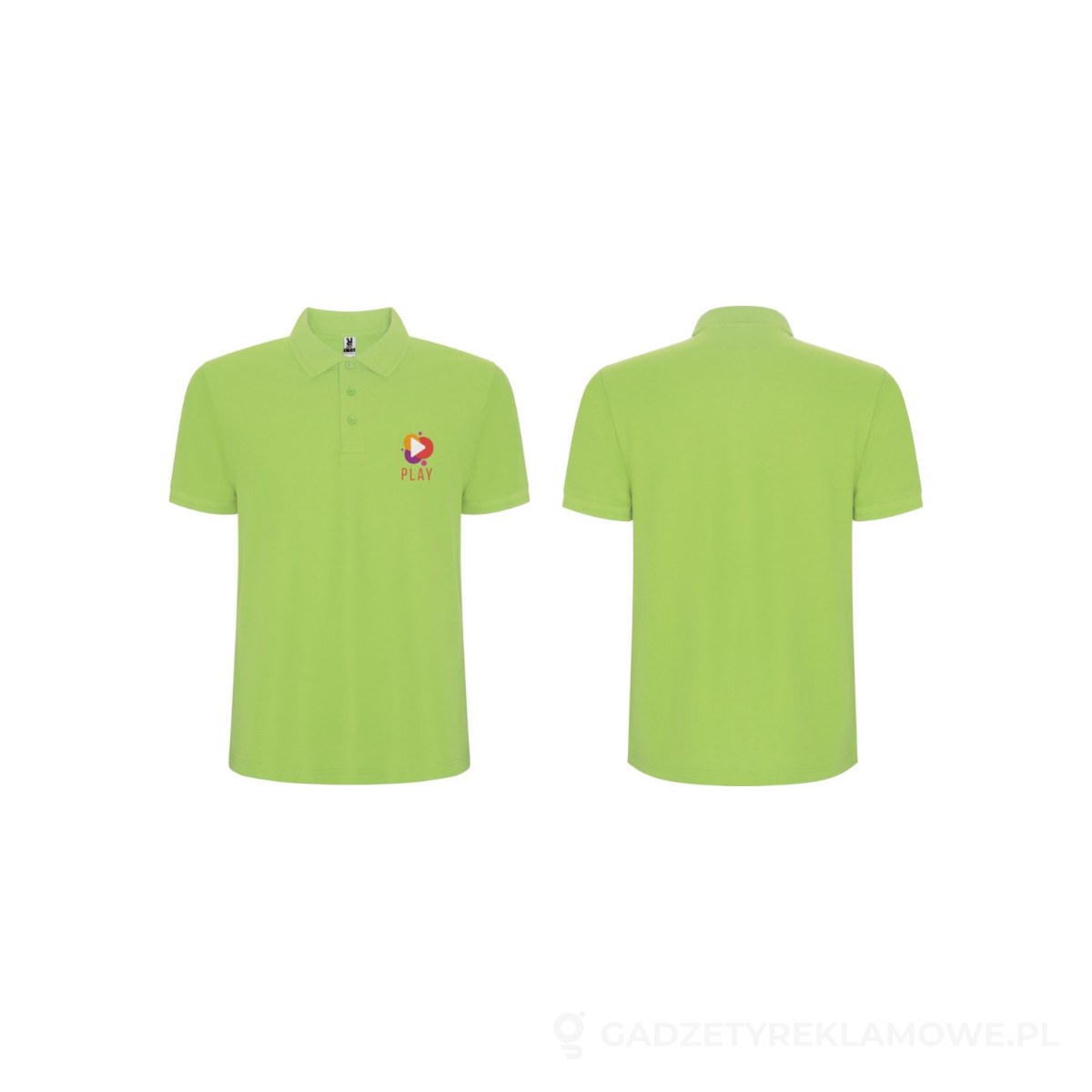 PFC-K66095JC-wariant-watermark Pegaso Premium dziecięca koszulka polo z krótkim rękawem - zielony, 3/4 – zdjęcia produktu