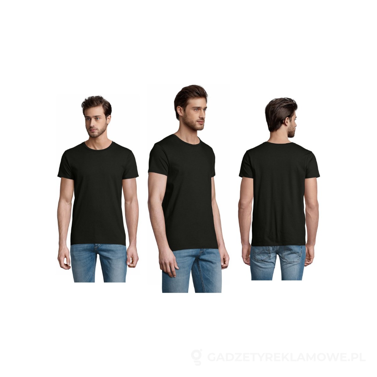 S03565-DB-L-wariant-watermark Koszulka męska PIONEER 175g PIONEER MEN - czarny, L – zdjęcia produktu