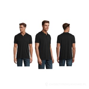 PLANET MEN polo 170g PLANET MEN - czarny, M – zdjęcia produktu