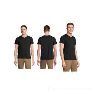 REGENT V V-NECK T-SHIRT REGENT V - czarny, L – zdjęcia produktu