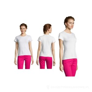 MISS Damski T-SHIRT 150g MISS - biały, L – zdjęcia produktu