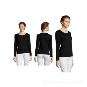 MAJESTIC Damski T-SHIRT 150g MAJESTIC - czarny, L – zdjęcia produktu