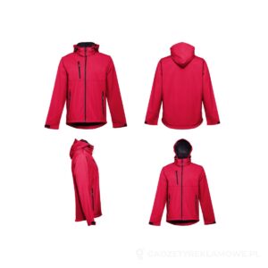 THC ZAGREB II. Męska kurtka softshell z poliestru i elastanu - czerwony, S – zdjęcia produktu