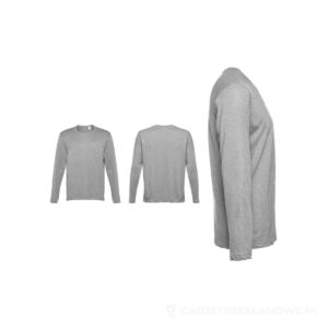 THC BUCHAREST. Męski t-shirt z długim rękawem - jasnoszary, L – zdjęcia produktu