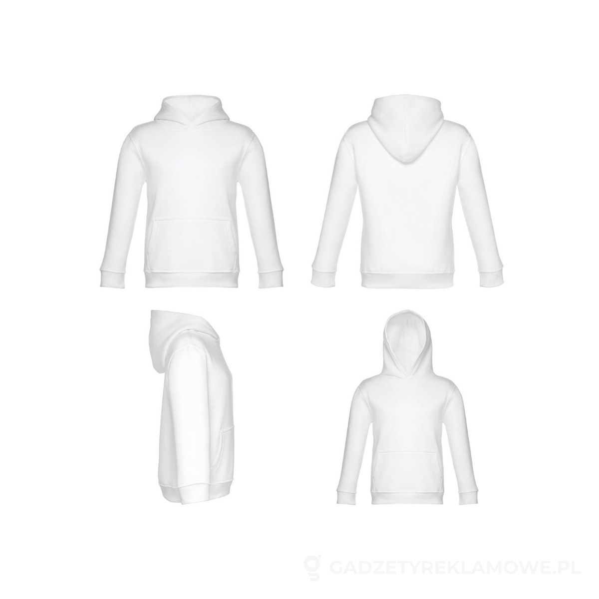 STR-30206-106-10-wariant-watermark THC PHOENIX KIDS WH. Dziecięca niwersalna bluza z kaprurem - biały, 10 – zdjęcia produktu