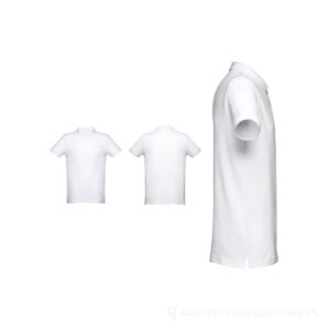 THC DHAKA WH. Męski polo t-shirt - biały, M – zdjęcia produktu