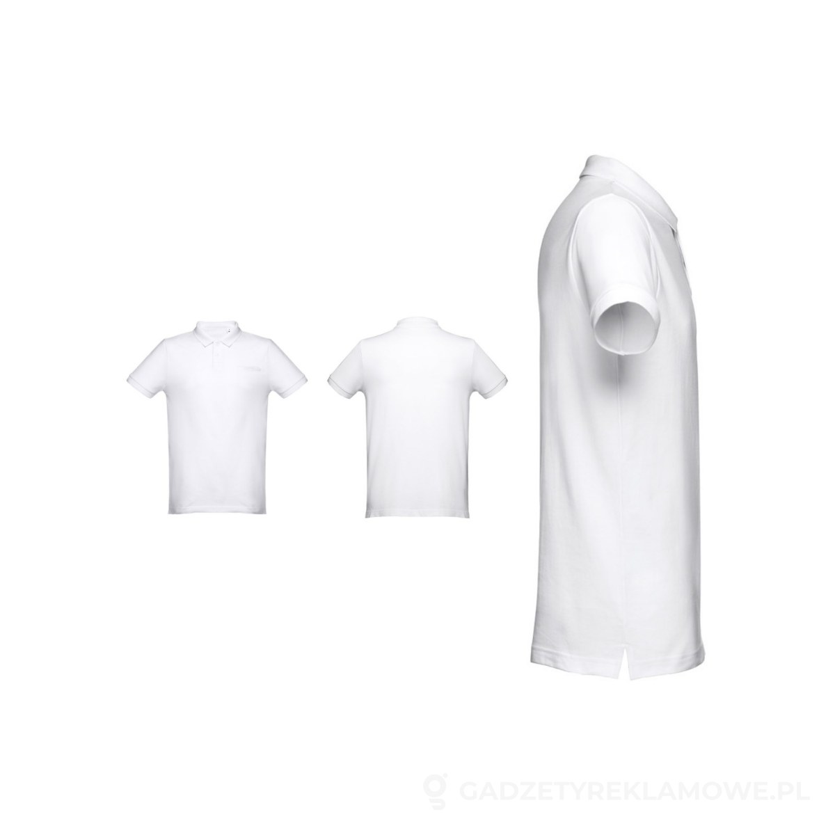 STR-30209-106-M-wariant-watermark THC DHAKA WH. Męski polo t-shirt - biały, M – zdjęcia produktu