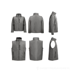 THC ASTANA. Wyściełana kurtka poliestrowa (unisex) - szary, L – zdjęcia produktu