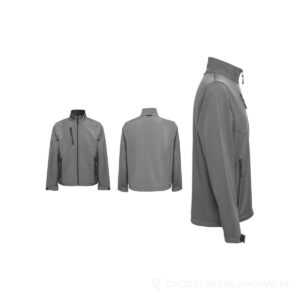 THC EANES. Kurtka softshell (unisex) z poliestru i elastanu - szary, L – zdjęcia produktu