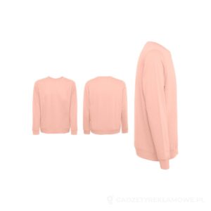 THC COLOMBO. Bluza (unisex) z włoskiego materiału frotte bez zapięcia - łososiowy, L – zdjęcia produktu