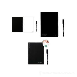 INFINITEBOOK PLAIN A5. Infinitebook z elastyczną okładką i 15 zwykłymi stronami do tablicy - czarny – zdjęcia produktu