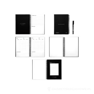 STARTER KIT INFINITE PLANNER A5. Zestaw zawiera „Infinite Diary”, zestaw do czyszczenia, marker i uchwyt na marker - czarny – zdjęcia produktu