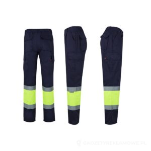 VL POSEIDON LARGE. Dwukolorowe spodnie diagonalne z wieloma kieszeniami (210 g/m²), z bawełny (20%) i poliestru (80%) – zdjęcia produktu