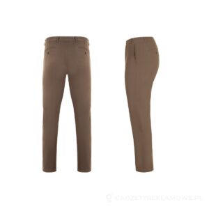 VL VISHNU. Elastyczne spodnie chino unisex (260 g/m²) z bawełny (98%) i elastanu (2%) - naturalny, 36 – zdjęcia produktu