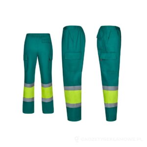 VL ARTEMIS. Dwukolorowe spodnie z diagonalu (190 g/m²), bawełny (20%) i poliestru (80%) – zdjęcia produktu