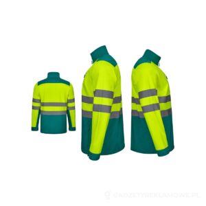 VL HESTIA. Dwukolorowa kurtka soft shell (280 g/m²) z poliestru (96%) i elastanu (4%) – zdjęcia produktu