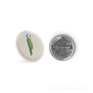 Button P'IN 1. Button P'IN 1. Okrągła przypinka - srebrny – zdjęcia produktu