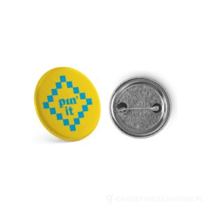 Button P'IN 3. Button P'IN 3. Okrągła przypinka - srebrny – zdjęcia produktu