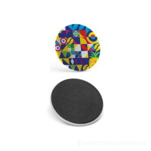 Button P'IN 7. Button P'IN 7. Okrągły magnes - czarny – zdjęcia produktu