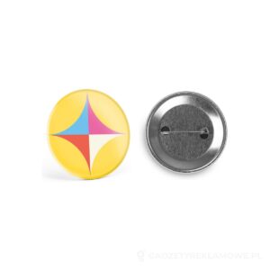 Button P'IN 9. Button P'IN 9. Okrągła przypinka - srebrny – zdjęcia produktu