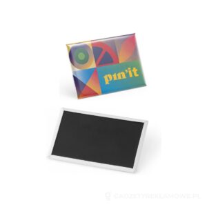 Button P'IN 15. Button P'IN 15. Prostokątny magnes - czarny – zdjęcia produktu