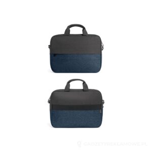 GENOA. Wyściełana torba na laptopa z recyklingowanego poliestru 600D o wysokiej gęstości 15” - granatowy – zdjęcia produktu
