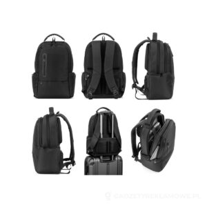 BOSTON SOLID. Plecak na laptopa (17") z nylonu 150D z 2 wyściełanymi przegrodami - czarny – zdjęcia produktu