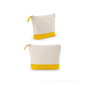 DAPHNE. Kosmetyczka z 100% bawełny (320 g/m²) w dwóch kolorach - żółty – zdjęcia produktu