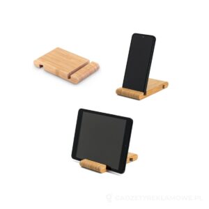 HABER. Bambusowy uchwyt na telefon komórkowy - naturalny – zdjęcia produktu