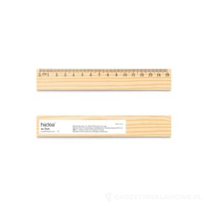 WESLEY 15. Linijka z drewna sosnowego o długości 15 cm - naturalny – zdjęcia produktu