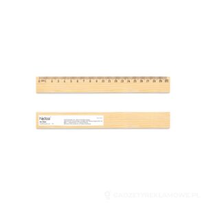 WESLEY 20. Linijka z drewna sosnowego o długości 20 cm - naturalny – zdjęcia produktu