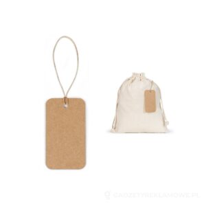LABEL RECTANGULAR. Etykieta prostokątna wykonana w 100% z papieru pochodzącego z recyklingu (700 g/m²) - naturalny – zdjęcia produktu