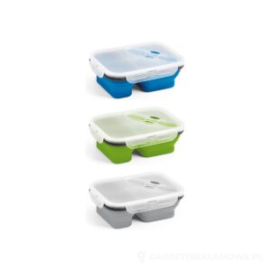 DILL. Lunch Box. Wysuwane hermetyczne pudełko wykonane z silikonu i PP (480 i 760 mL) – dostępne kolory