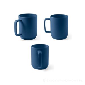 MIGHTY. Ceramiczny kubek z cylindrycznym korpusem 330 mL - granatowy – zdjęcia produktu