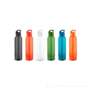 PORTIS GLASS. Szklana butelka z zakrętką PP 500 ml – dostępne kolory