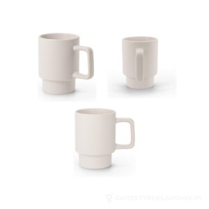 KUERTEN. Ceramiczny kubek z matowym wykończeniem, 330 ml - biały matowy – zdjęcia produktu