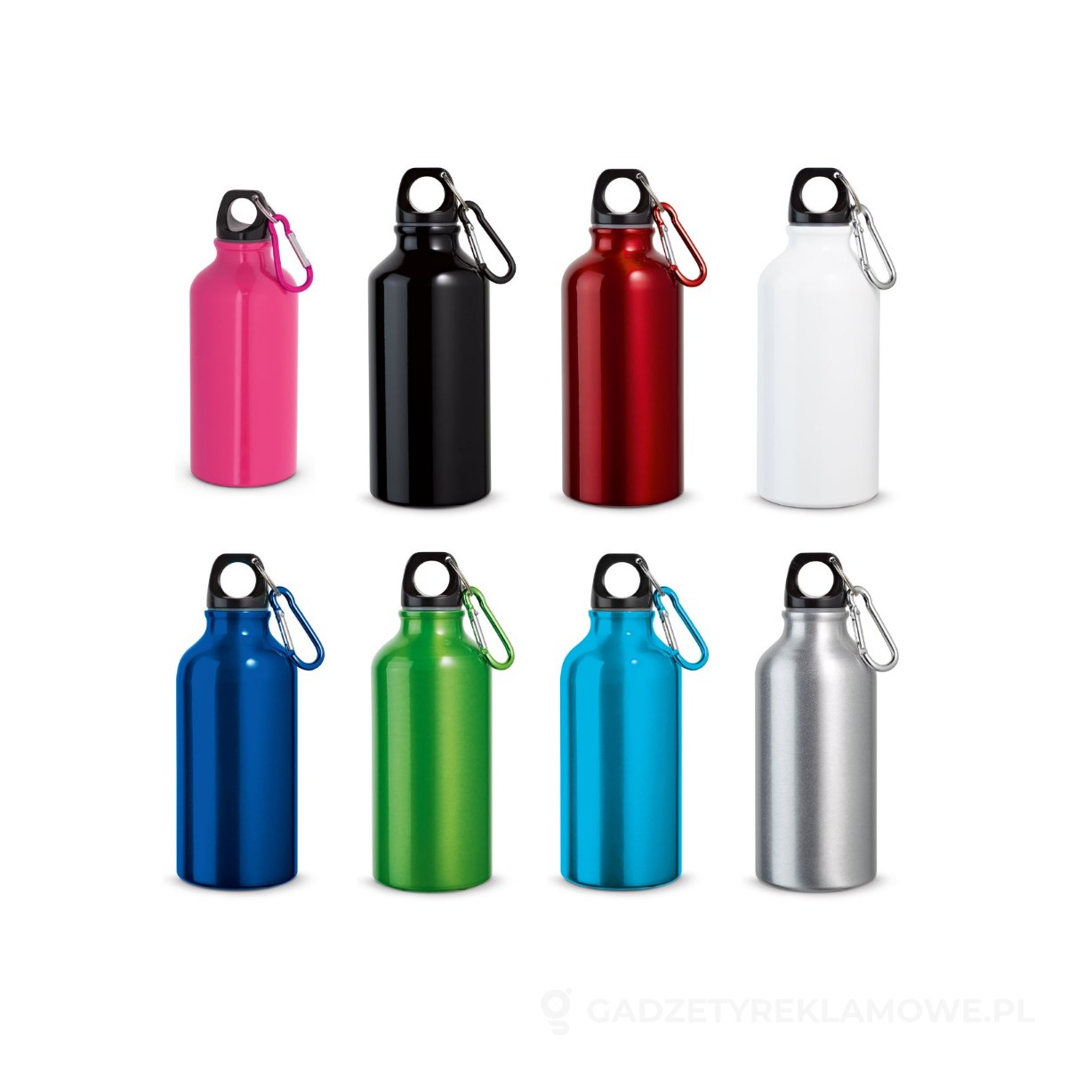 STR-94601-kolorow-watermark LANDSCAPE S. Aluminiowa butelka sportowa z karabińczykiem 400 ml – dostępne kolory