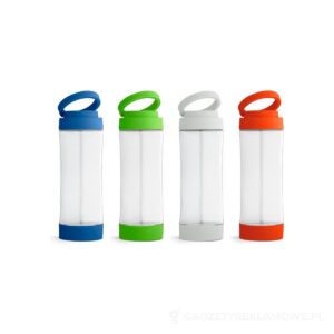 QUINTANA. Szklana butelka sportowa z zakrętką PP 390 ml – dostępne kolory