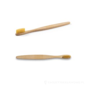 DELANY. Szczoteczka do zębów z bambusowym korpusem i nylonowym włosiem - naturalny – zdjęcia produktu