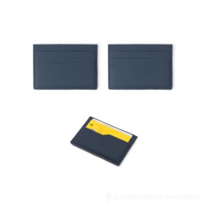 VENTURE WALLET. Etui na 5 kart z PU z blokadą RFID - granatowy – zdjęcia produktu