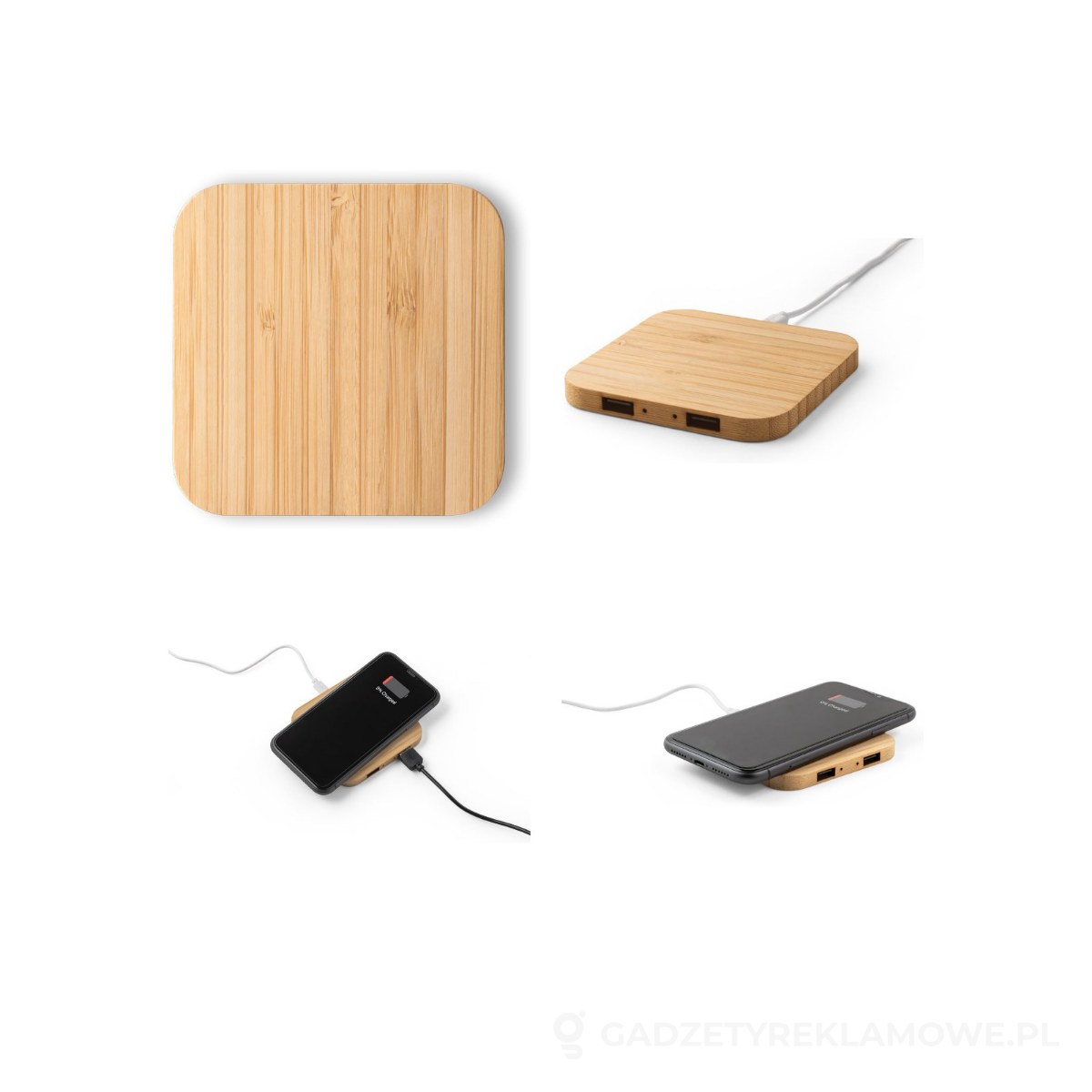 STR-97123-160-wariant-watermark DALTON. Bambusowa ładowarka bezprzewodowa Superfast 15W - naturalny – zdjęcia produktu