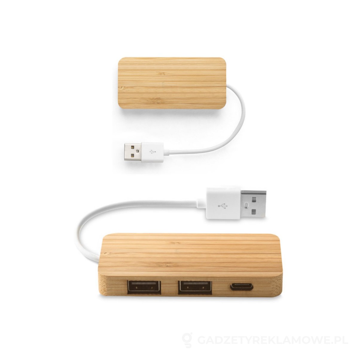STR-97127-160-wariant-watermark MOSER. HUB z 2 portami USB-A i 1 portem USB-C z bambusa - naturalny – zdjęcia produktu